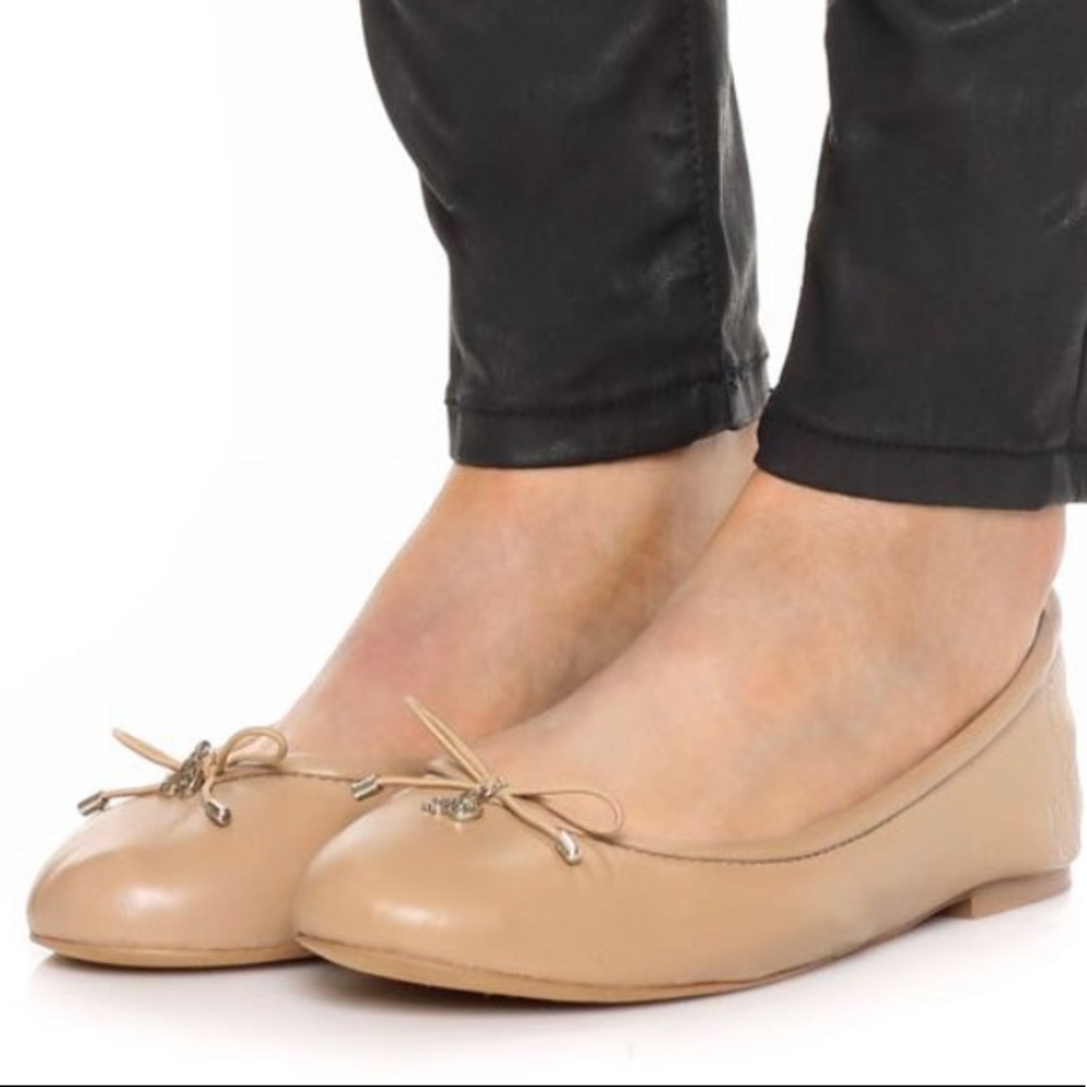 NIB Sam Edelman Felicia Nude Leather Flats US women size 8